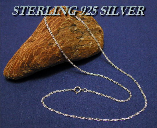 STERLING 925 SILVER CHAIN CH265-16 `F[