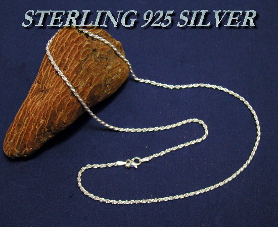 STERLING 925 SILVER CHAIN FR40-50 Jbgt`[v