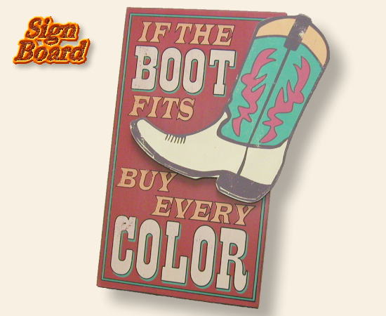 MONTANA SS TC{[h Boots Sign Board