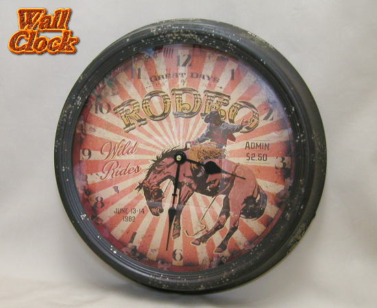 Wall Clock RODEO Wild Rides ǎv